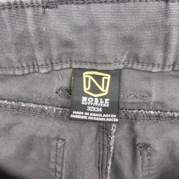 Noble Outfitters Flex Canvas Work Pant Mens 32x34 Asphalt flex straight leg - Picture 5 of 13